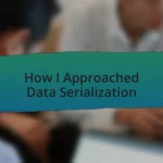 How I Approached Data Serialization