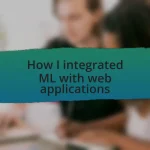 How I integrated ML with web applications