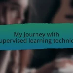 My journey with unsupervised learning techniques